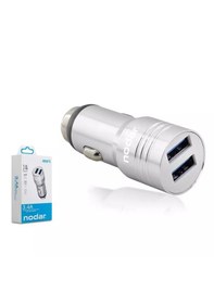 Resim Nodar Nd1075 Araç Şarj Adaptörü 2x Usb 3.4a Metal - Silver Araç Kablosuz Şarj 