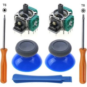 Resim Gri Mavi-jcd Xbox One Serisi Sx Denetleyici 3d Analog Sensör Modülü Rocker Joystick W Thumbstick Kapağı T8 T6 Torn 