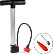 Resim Bisiklet Motosiklet Pompa Lastik Hava Şişirme Pompası + Top Iğnesi + Bot Şişirme Aparatı Çift Başlık 