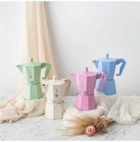 Resim Bialetti Moka Pot Exclusive Light Blue 6 Cups Bı-9062 Bialetti 