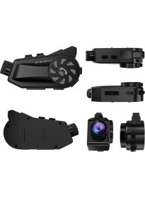 Resim Vothoon BT68 Motosiklet Kask Bluetooth Kulaklık 1080P Kamera Ses Kontrolü Video Kayıt Özellikli Intercom 