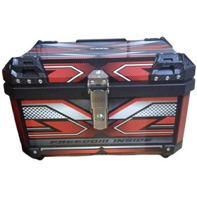 Resim Rexx Topcase Premium 60 Litre Motosiklet Çanta Abs Arka Çanta Reknli Çanta 60 Litlere Karışık 