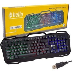 Resim Hello HL-4730 Kablolu Oyuncu Gaming Klavye 