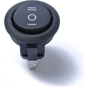 Resim Mr-134e-5 Mini S Yuvarlak Işıksız Anahtar On-off-on 3 Bacaklı Siyah Siyah 