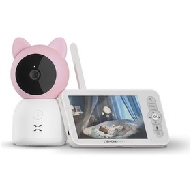 Resim Xenon Smart Bebek Kamerası 3MP 5" Lcd Monitör - Mobil Kontrol - Ninni - Hareket Algılama, Gece Görüş Pembe-x7202 - Pembe 