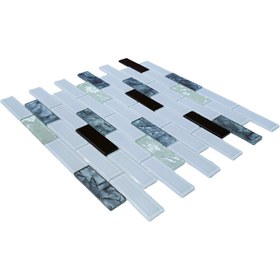 Resim MozaiKristaL Mutfak Tezgah Arası Cam Ölçüsü: 23x73x4 Mm. File Ölçüsü: 30x30 Cm Kristal Mozaik. ( 1 M2 Fiyatıdır ) 