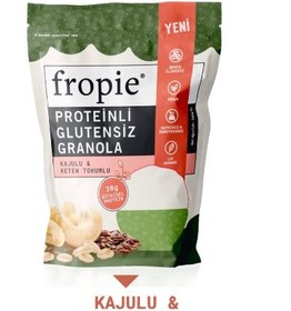 Resim Fropie proteinli glutensiz yulaf granola - kaju & keten tohumu 240g 