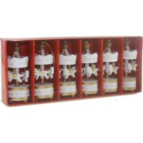 Resim Büro Ev Ofis Dekoru İçin 6parça Mini Beyaz Golden Atlı Karınca Biblo Seti 