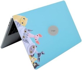 Resim McStorey MacBook Air 13.6 inç M2 M3 M4 Uyumlu Kılıf Seti (A2681 A3113 A3240) 3M Sevimli Kediler Desenli Sticker + Kristal Şeffaf Sert Kapak | Cute Cats Serisi Açık Yeşil 