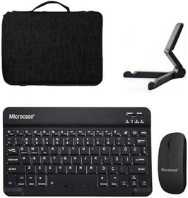 Resim Microcase Xiaomi Redmi Pad 2 Pro 12.1 inch Tablet Uyumlu Çanta+Türkçe Bluetooth Klavye+Mouse+Tablet Standı-Siyah AL8128 