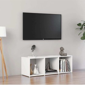 Resim Tdesigno Tdesıgno Şeyma Televizyon Sehpası - Ünitesi -kitaplık-beyaz 108 cm 3 Raflı 