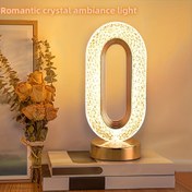 Resim 1 Adet Dokunmatik Kontrollü Altın Halka Masa Lambası - LED Masa Lambası, Modern Minimalist USB Şarjlı, 3 Göz Dostu Işık Modları, Taşınabilir Ortam Aydınlatması, Ev Ofisi için Şık Aksesuar 