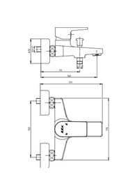 Resim Eca Dalia Banyo Bataryası+T-May Banyo Ayvacık Elips Tepe Duş Takım Krom 