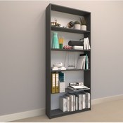 Resim Rafkestir Alina Suntalam Kitaplık ( 80 X 180 Cm ) Antrasit ( Mat ) 