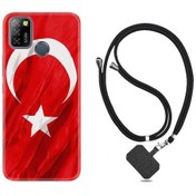 Resim Infinix Smart 5 Kilif Boyun Askili Sanli Türk Bayragi 4 1401 542791408 