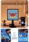 Resim Genel Markalar Led Pixel Tablo Dijital Ekran Yazı ve Animasyon Eklenebilen Telefon Kontrollü 32*32 Led 