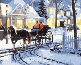 Resim Sayılarla Boyama Seti - Kış Yolculuğu - 80x100 