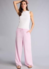 Resim DeFacto Wide Leg Cepli Yüksek Bel Standart Boy Keten Karışımlı Pantolon 