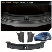 Resim Xuweiwei Tesla Model Y Juniper 2025 Tpe Trunk Sill Protector 3pc Abs Yan Kapak Tavan Koruyucu 