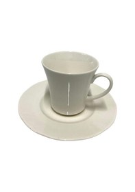 Resim Kütahya Porselen Bone Olympos Sade 12 Parça Çay Fincan Seti Krem 