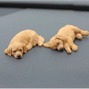Resim Gaojunshop01 Golden Retriever Köpek Araç İçi Dekoru 2 Adet Gerçekçi Tasma Süs Aksesuarı 