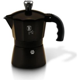 Resim Feyza Design Şık Metalik Siyah Mokapot ve 3 Fincan Seti, Kahve Keyfi 