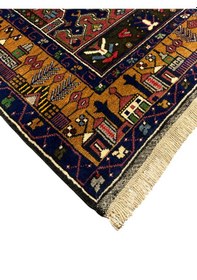 Resim El Dokuma Yahyalı Büyük Mihraplı 115x210 Antika Kök Boya Halı 