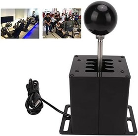Resim PC USB Simülatör Vites Değiştirici, 8 Hızlı Yarış Oyunu Sıralı H Vites Değiştirici Mikro Anahtar Sensörü Thrustmaster T300 T500 Direksiyon için, 7+R (8 Vitesli) 