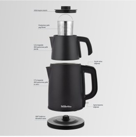 Resim Miletto MT20S 1.7 L Gizli Rezistanslı Otomatik Çay Makinesi 