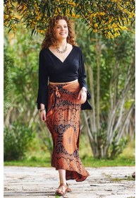 Resim Salaş Turuncu Asimetrik Etek 001 