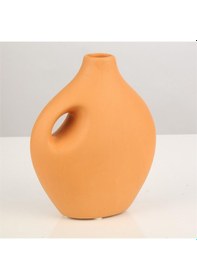 Resim Vitale Seramik Vazo Çiçeklik Turuncu Ak.jf095753210-3 Renkli 