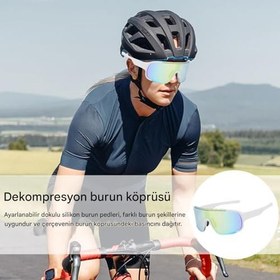 Resim Motosiklet Gözlüğü - Motorsiklet Sürüşü İçin Koruyucu Gözlük - UV Engelleyici Anti-Sis Emniyetli Güneş Gözlüğü Bisiklet Koşu Kayak ve Açık Hava Sporları 