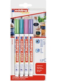 Resim Edding 4085 Tebeşir Chalk Kalem Seti Metalik 4'Lü 