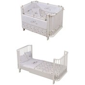 Resim Meltem Kids Bambino Büyüyen Beşik 80x130 Cm 80x180 Cm Byz-kuzu Beyaz 