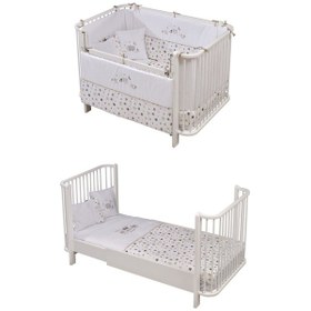 Resim Meltem Kids Bambino Büyüyen Beşik 80x130 Cm 80x180 Cm Byz-kuzu Beyaz 