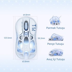 Resim Gravastar Mercury K1 Mekanik Gaming Klavye Ve M1 Pro Kablosuz Optik Mouse Seti, Ice Blue Optik 