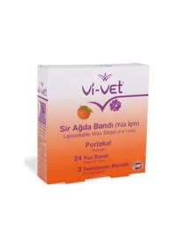 Resim Vi-Vet Portakal Normal Ciltler için Yüz Bölgesi Sir Ağda Bandı 24'lü 