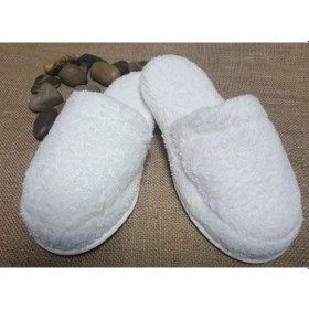 Resim Çift Yüksek Kalite Pamuk Havlu Banyo Ev Otel Lohusa Terliği Kaymaz Kalın Taban Beyaz 