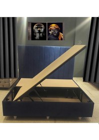 Resim Nivabaza Dar Evler Için Yandan Açılır Baza Başlık Çift Kişilik Solutıon 