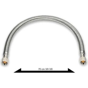 Resim Elmina Armatür Çelik Örme Klozet Taharat Hortumu Flexi 70 cm 3/8 