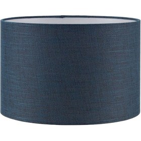 Resim Lacivert Silindir Abajur Başlığı Çap 30 Cm Kumaş A858 Lacivert 