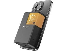 Resim Varta Power Bank 10.000MAH, Powerbank Magnetico, Mag Pro Power On Demand, Caricabatterie Portatile Con USB C, Compatibile Con Magsafe E Qi Standard (Per Compatibilità Con E), Grigio 