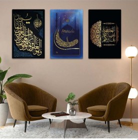 Resim Cami 3'lü Mdf Tablo Set 