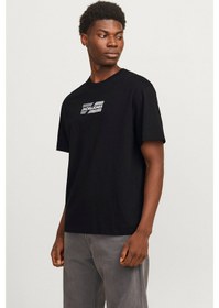 Resim Jack & Jones Jjcorp Erkek Siyah Tişört 