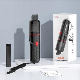 Resim Araba Elektrikli Süpürge Kablosuz El Masaüstü Ev - Araba İç Temizlik Mini Taşınabilir Otomatik Elektrikli Süpürge Wired Cigarette Lighter 