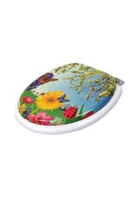 Resim Lüks Yumuşak Süngerli Desenli Pufidik Klozet Kapağı Ekstra Kalın Süngerli Çok Renkli 