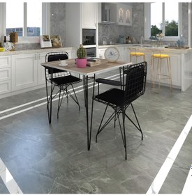 Resim Knsz masa sandalye takımı hem75mazlum crdsyh 070*070 klçsm 2 sandalye syhsyh kolçaklı sırt minderli 