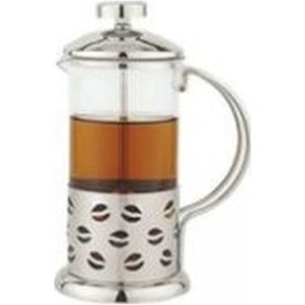 Resim Yakut French Press 600 Ml Metal Kulplu Gümüş 
