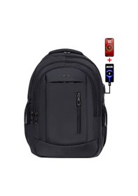 Resim Dada Siyah Erkek Sırt Çantası Okul Ve Günlük Kullanım 14-15,6 İnç Usb Type-c Aparat Ortopedik 05 Siyah 