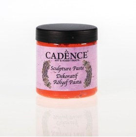 Resim Cadence Boya Dekoratif Rölyef Pasta (sculpture Paste)-1390 Mercan Kırmızı-250ml-400gr 